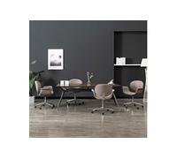 Eetkamerstoelen 4 st draaibaar stof taupe3054870