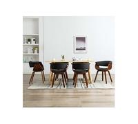Eetkamerstoelen 6 st gebogen hout en stof grijs278729
