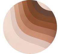 Eeveve - Tapis protège sol rond - Retro Lines Brown