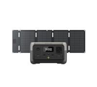 EF EcoFlow Station électrique portable River 2 avec Panneau solaire 45 W | Batterie LiFeP04 256 Wh, Batterie nomade sortie 600 W max, générateur électrique solaire pour camping extérieur/camping-cars