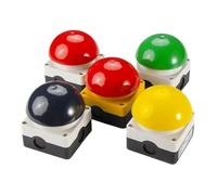 EFAK - interrupteur à bouton à tête de champignon, grande pédale, raquette à main, auto-réinitialisation, interrupteur d'arrêt d'urgence, 1/5/20 pièces(Self Reset Yellow,20 PCS_1NO)