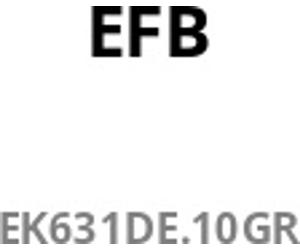 EFB 10" 1HE Steckdosenleiste 4xCEE 7/3 ohne Schalter,Alu,gra