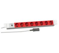 EFB 691698K EFB 19" 1HE Steckdosenleiste 8xCEE 7/3 rot, Zuleitung C14