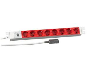 EFB 691698K EFB 19" 1HE Steckdosenleiste 8xCEE 7/3 rot, Zuleitung C14