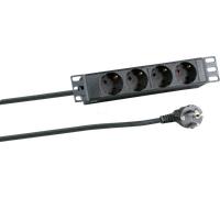 EFB EK631DE.10GR - Bloc multiprise 10", 1 U, 4 prises, gris