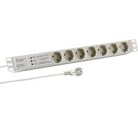 EFB-Elektronik Bloc multiprise 19" 1HE 7 x CEE 7/3 Aluminium Gris