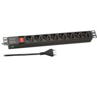 EFB EK631IT.2 - Bloc multiprise 19", 1 U, 8 prises, italien