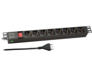 EFB EK631IT.2 - Bloc multiprise 19", 1 U, 8 prises, italien