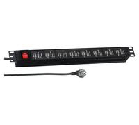 EFB EK631USB.1 EFB 19''1HE Steckdosenl. 16x USB A mit Schalter 3m, schwarz