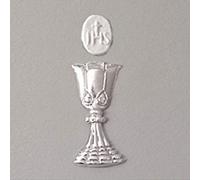 Efco "Calice Cire Décoration en 2 Parties, Argent Brillant, 44 x 14 mm
