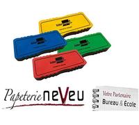 effaceur de papier blanc magnétique couleurs assorties 130 x 60 mm