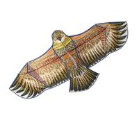 TERRE JARDIN Effaroucheur d'oiseaux cerf-Volant Faucon 1,75 m | Cerf-volant faucon réaliste de 1,75 m d'envergure sur mât télescopique 3,70 m, éloigne les oiseaux nuisibles par le vent