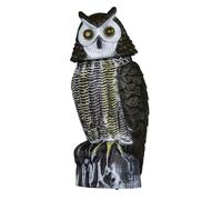 Effaroucheur Oiseaux Solaire Hibou, Hibou Effaroucheur | Hibou Anti Pigeons Rongeurs Insectes Chouette Épouvantail Decorative Exterieur Jardin Statue avec Tête Tournante, Son