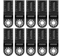 EffektWerk - Lames de Scie Multitool - 34mm, Lot de 10 - Lames à Coupe Rasante pour Outil Oscillant/Coupeur Vibrant - Lames Universelles HCS pour le Bois/le Plastique