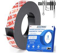EFFEKTWERK - Rouleau de bande magnétique - 1 mètre de long, 30mm de large - Bandes magnétiques avec un fort support autocollant - facile à couper et à coller sur des surfaces planes