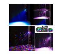 Effet lumineux - AUDIO CLUB - PC51SET - 6 LEDS RGB - 3 LEDS UV - Laser rouge et vert