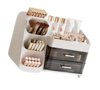 Efficient Makeup Storage Solution with Compartments for Cosmetics Transparent ABS Box Practical Compact Display Case Compact Organizers