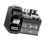 Efficient Makeup Storage Solution with Compartments for Cosmetics Transparent ABS Box Practical Compact Display Case Compact Organizers