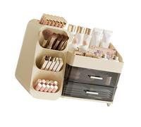 Efficient Makeup Storage Solution with Compartments for Cosmetics Transparent ABS Box Practical Compact Display Case Compact Organizers