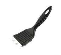 EffiFish 1 brosse de nettoyage pour barbecue en acier inoxydable, poignée antidérapante, brosse portable pour grille de gril, prise en main, crochet à fente