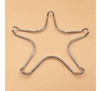 EffiFish Anneau réducteur de plaque de cuisson à gaz 12 cm pour petites poêles, cafetières, cuisinières, support en métal chromé sécurisé (B)