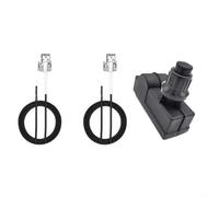 EffiFish Interrupteur d'allumage à impulsion 2 sorties Kit d'électrode pour barbecue Allumage rapide Double brûleur ABS Noir