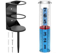 EffiFish Jauge De Pluie Extérieure Précise Avec Support, Tube Incassable Et Flotteur Pour Jardin Et Pelouse,
