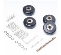 EffiFish Kit de remplacement de roue de bagage avec 4 roulettes pivotantes, roulements à billes de précision pour réparation de valise, perceuse et matériel inclus 50 mm