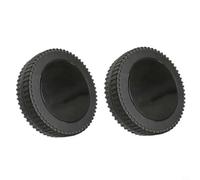EffiFish Lot de 2 roues de rechange pour barbecue Charbroil et autres marques - Douille de roulette en plastique résistant à la chaleur pour chariot de barbecue - Hauteur 40 mm (noir + enjoliveur)