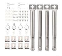 EffiFish Lot de 4 brûleurs de barbecue réglables en acier inoxydable 30,5 à 44,5 cm pour Outback pour barbecue à gaz Campingaz Pièces de rechange