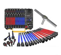 EffiFish Lot de 62 clés à douille CR-V avec embouts magnétiques pour réparation automobile et bricolage dans un étui de rangement 140 Nm