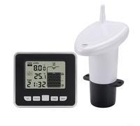EffiFish Moniteur de niveau de réservoir d'eau sans fil avec jauge de température intérieure, alarme haute/basse et enregistrement min/max pour réservoirs domestiques