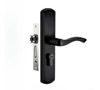 EffiFish Poignée de porte noire mate avec levier silencieux | Design à roulement silencieux, loquet de levage lisse, fermeture silencieuse, noir mat moderne, utilisation dans la chambre à
