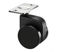 EffiFish Roue d'arrêt par gravité robuste avec frein pour chaise de bureau, roue pivotante silencieuse, pour verrouillage instantané de la roulette de meubles, noir