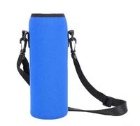 EffiFish Sac isotherme pour bouteille d'eau 1000 ml en néoprène avec bandoulière pour randonnée, camping - Support bleu