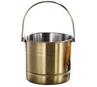 EffiFish Seau à glace en acier inoxydable 1,6 l | Acier inoxydable, filtre intégré sépare l'eau, poignée pliable pour la portabilité, idéal pour les fêtes de bar et la maison