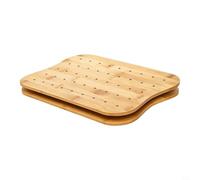 EffiFish Support de barbecue perforé en bois 29,2 x 19,8 cm | Pour bois durable, facile à nettoyer, évacuation de la graisse, idéal pour le camping, les pique-niques