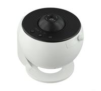 EffiFish Veilleuse rotative à 360° avec projecteur d'étoiles pour lampe d'ambiance galaxie avec luminosité réglable pour chambre d'enfant, mariage et fête, noir et blanc