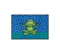 Efia Paillasson lavable Motif grenouille zen 50 x 75 cm