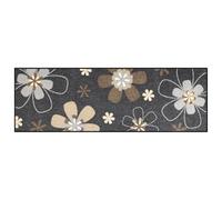 Efia Salonloewe sld0828-060x180 Paillasson lavable, motif: Florentina / Fleurs, 60 x 180 cm, tapis d´entrée intérieur et extérieur