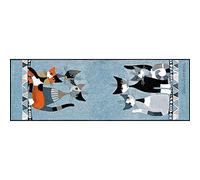 Efia Salonloewe sld1767-060x180 Rosina Wachtmeister Paillasson lavable, motif: Siamo in sei, 60 x 180 cm, tapis d´entrée intérieur et extérieur