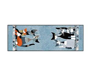 Efia Salonloewe sld1767-060x180 Rosina Wachtmeister Paillasson lavable, motif: Siamo in sei, 60 x 180 cm, tapis d´entrée intérieur et extérieur