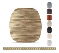 EFIXS Cordon de tirage pour Store vénitien - 2,2 mm - 15 m - Beige | Beige - 15 m de cordon tressé en polyester, Ø 2,2 mm - pour store vénitien en bois et bambou