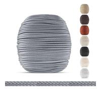 EFIXS Cordon de tirage pour Store vénitien - 2,2 mm - 25 m - Gris | Gris - 25 m de cordon tressé en polyester, Ø 2,2 mm - pour store vénitien en bois et bambou