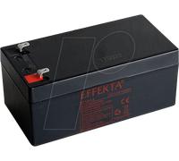 EFKTA BT12-3,2 - Batterie plomb feutre, AGM, 12 V, 3,2 Ah