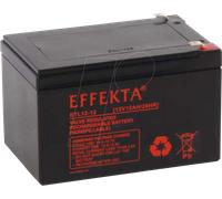 EFKTA BTL12-12 - Batterie plomb feutre, AGM, 12 V, 12 Ah