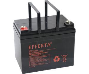 EFKTA BTL12-33L - Batterie plomb feutre, AGM, 12 V, 33 Ah