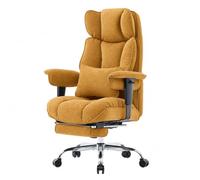 Efomao Chaise de Bureau en Tissu Grande Taille, Fauteuil Ergonomique 200KG, Siège Ordinateur Réglable à Dossier Haut, Chaise Pivotante avec Repose-Pieds et Coussin Lombaire