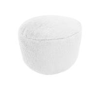 EFRJUWI Housse de Pouf en Fausse Fourrure de 1 m (3,3 pi) sans Rembourrage, for siège de Sol, Pouf, Fauteuil, Repose-Pieds, canapé de Salon(White-CD)
