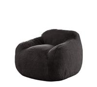 EFRJUWI Housse de Pouf en Fausse Fourrure de Lapin 【Rembourrage Non Inclus !】(Dark Grey)